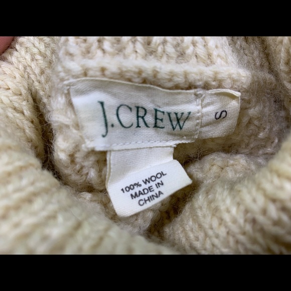 🔥J CREW Wool Fisherman🔥Style Turtleneck - Picture 4 of 6